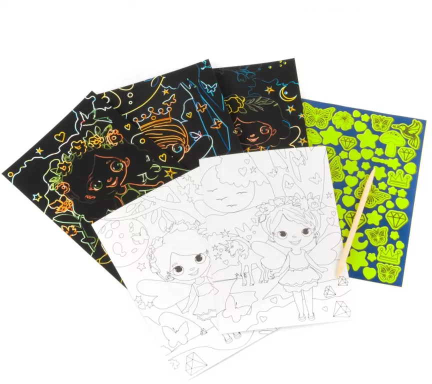 Wydrapywanka z malowanką świecącą. Magic - tantis.pl