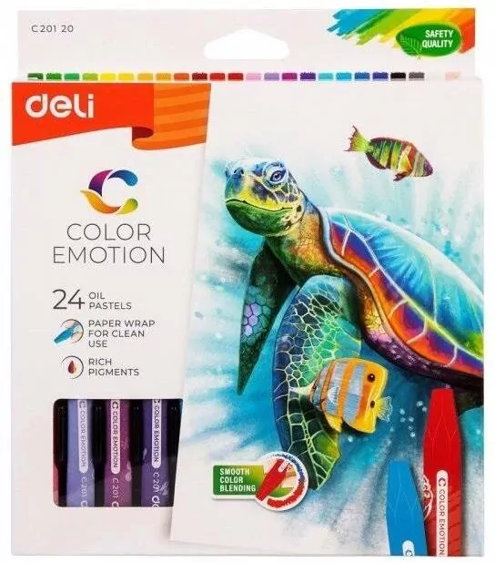 Pastele olejne Color Emotion 24 kolory DELI - tantis.pl