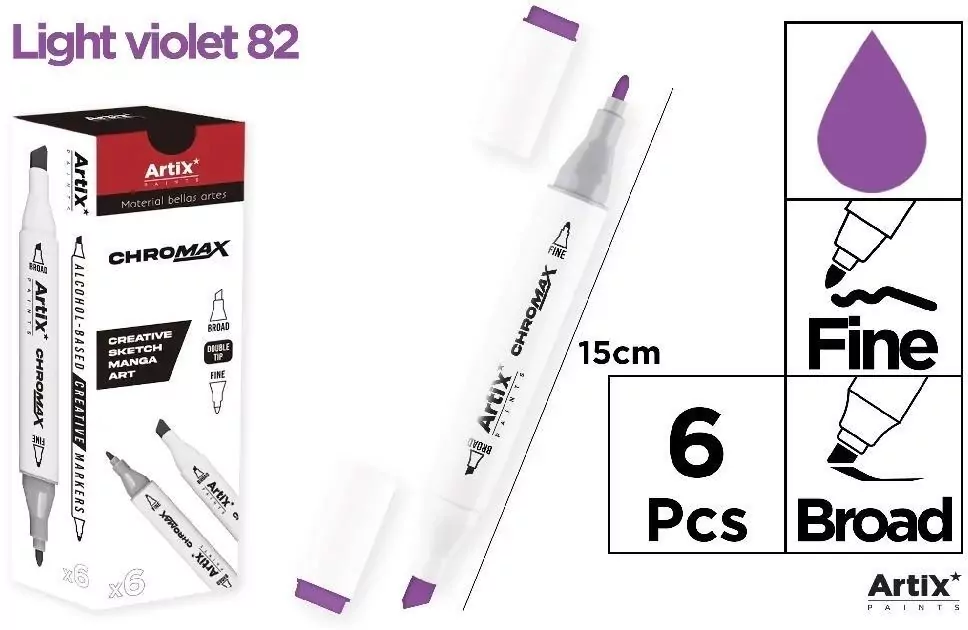 Marker Chromax z 2 końcówk. light violet 82 - tantis.pl