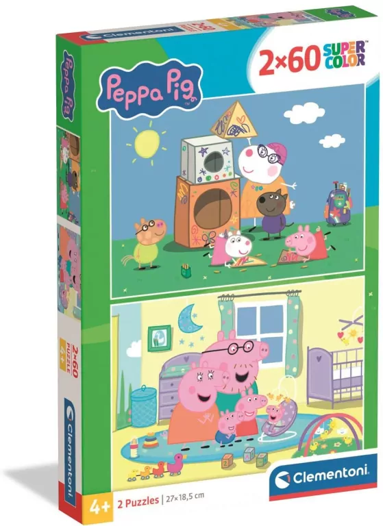 Puzzle 2x60 Peppa Pig - tantis.pl