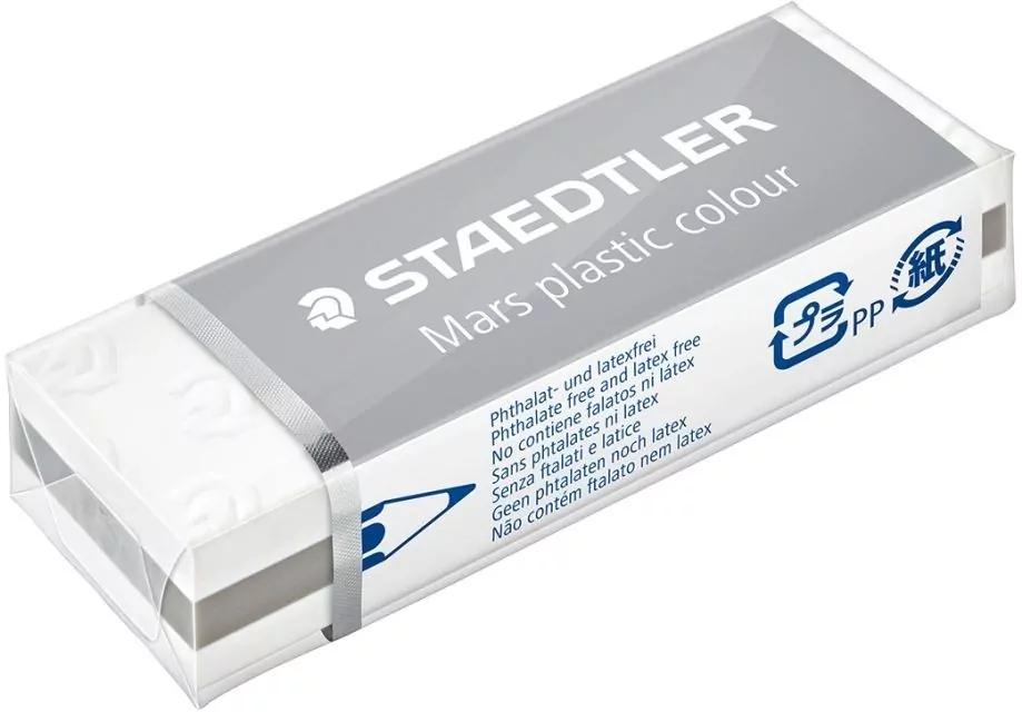 Gumka techniczna Mars Plastic szara Staedtler 1 szt. - tantis.pl