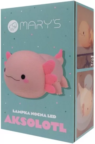 Lampka nocna LED Aksolotl różowy - tantis.pl