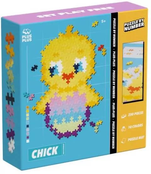 Puzzle By Number - Kurczak 250 elementów. Plus-Plus - tantis.pl