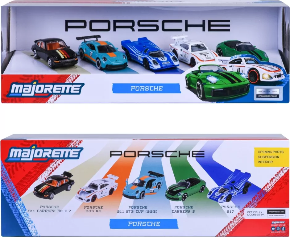 Majorette Porsche 5szt - tantis.pl