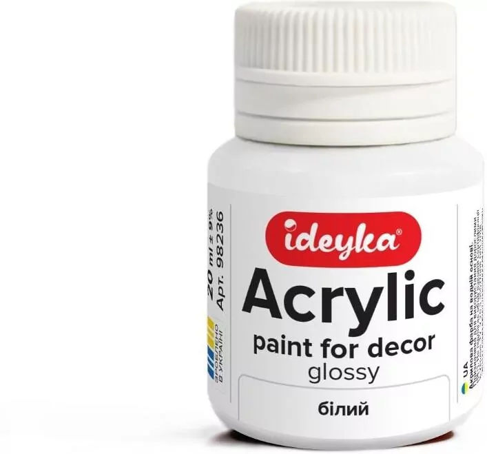 Farba akrylowa biała 20ml - tantis.pl
