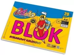 Blok rysunkowy A4 80g kolorowy 20 kartek