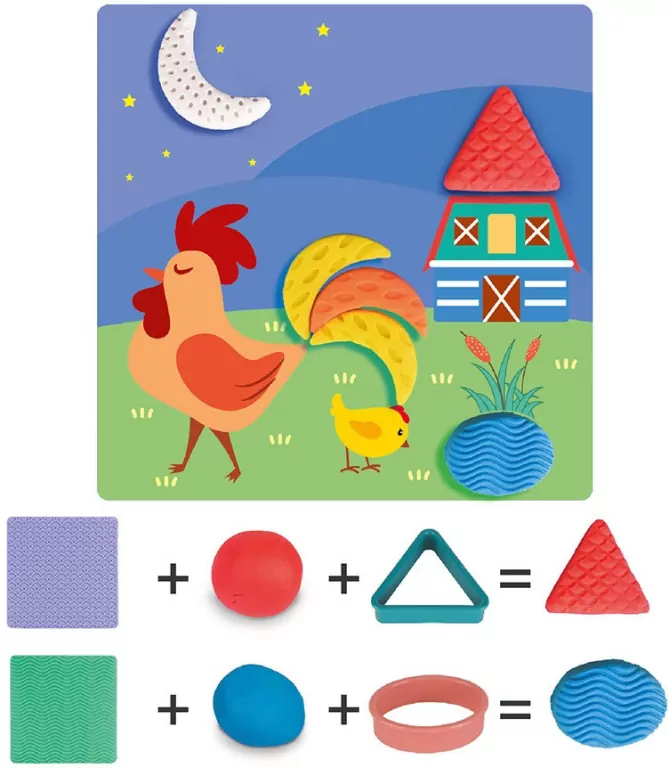 Plastusiowe zabawy - geometryczne kształty. Genialny dzieciak - tantis.pl