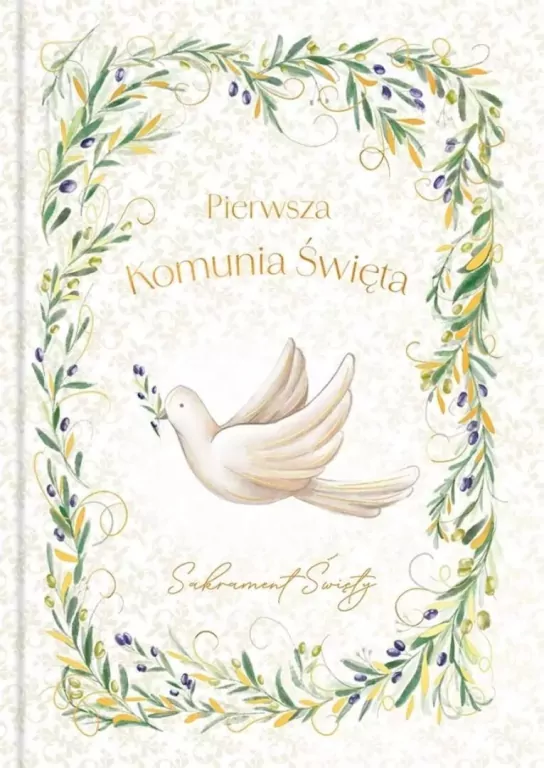 Książeczka A5 Pamiątka Komunijna. Gołąb w oliwkach - tantis.pl