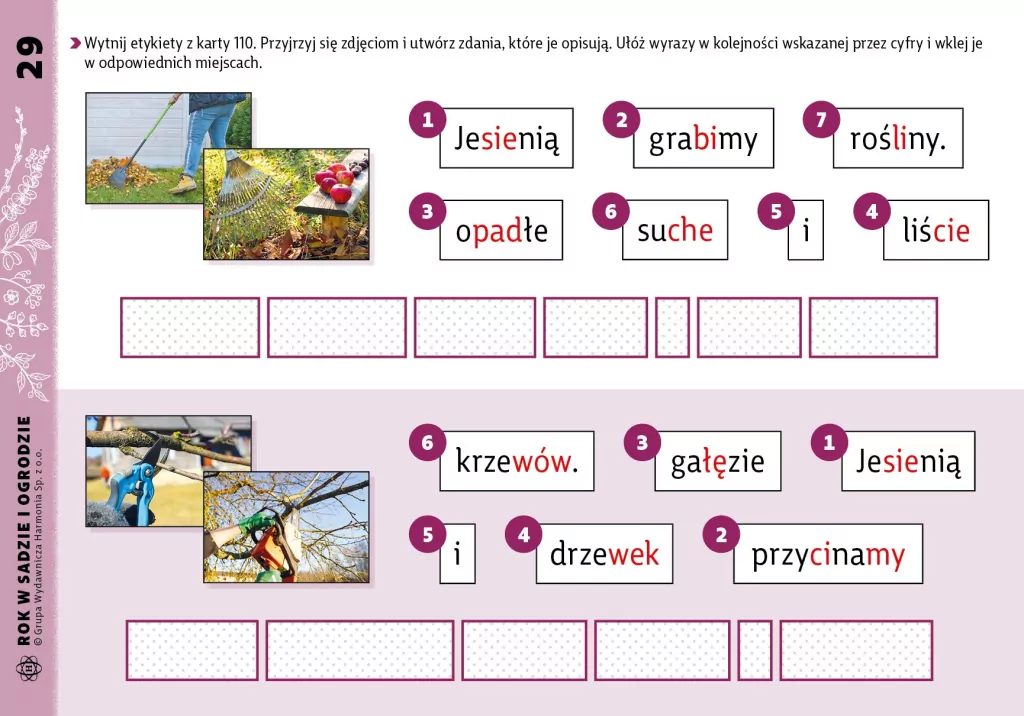 Rok w sadzie i ogrodzie. Materiały dla uczniów.. - tantis.pl