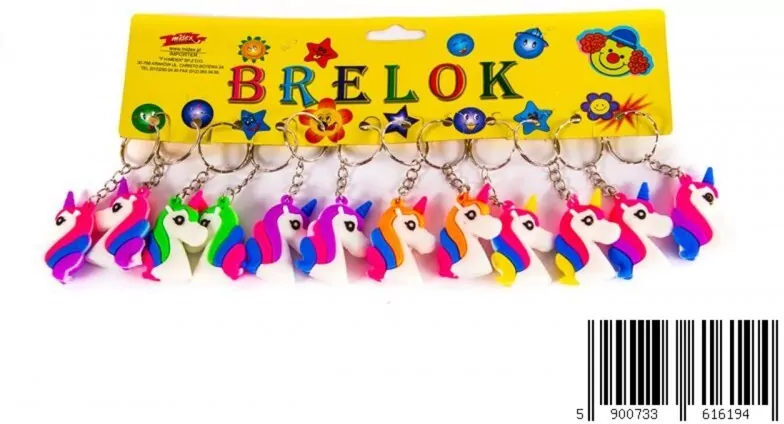 BRELOK GUM JEDNOROZEC 5CM 194 OPPBH - tantis.pl