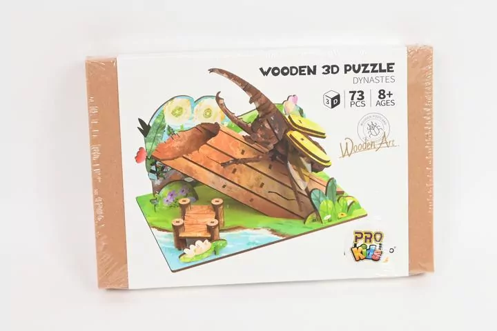 Puzzle 3D drewniane chrząszcz na drzewie - tantis.pl