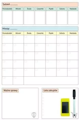 Planer magnetyczny suchościeralny 60x40cm - tantis.pl
