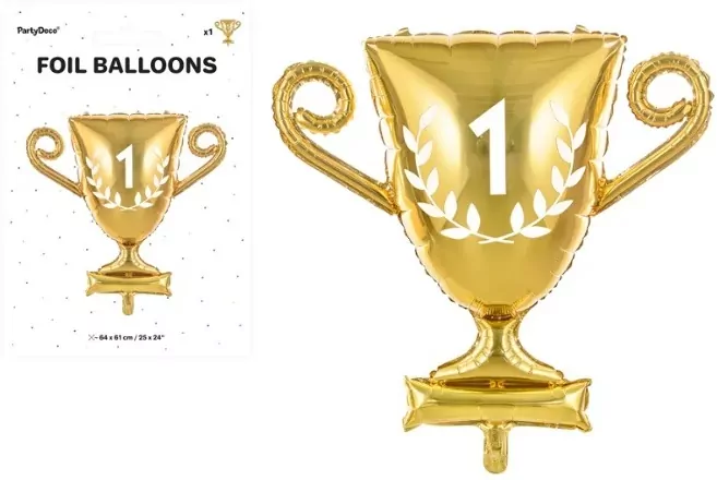 Balon foliowy Puchar złoty 64x61cm - tantis.pl