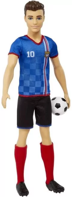 Lalka Barbie Ken Piłkarz niebieska koszulka - tantis.pl