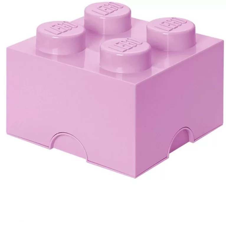 LEGO(R) pojemnik klocek czwórka różowy jasny - tantis.pl