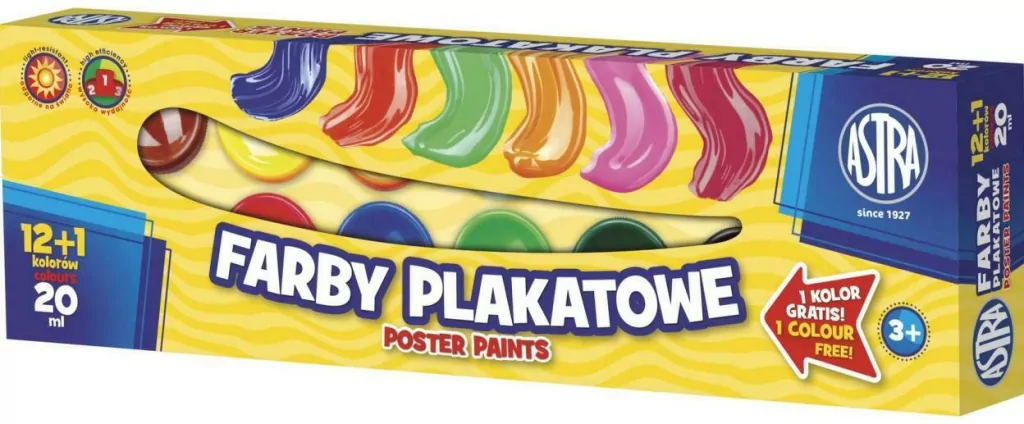 Farby plakatowe. 13 kolorów - tantis.pl