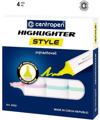 Zakreślacz soft 4 kolory