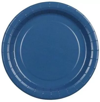 Talerzyki papierowe granatowe 18cm - tantis.pl