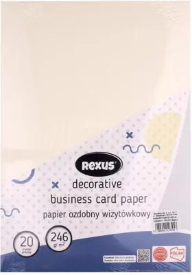 Papier wizytówkowy A4/20ark kremowy - prążki