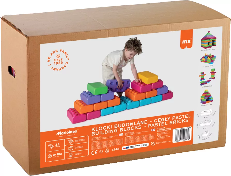 Klocki Budowlane Cegły 33 Pastel - tantis.pl