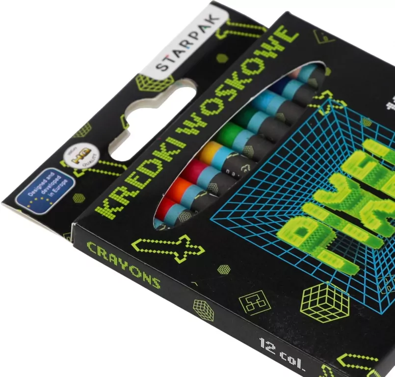 KREDKI WOSK 12KOL PIXEL GAME STK PUD 12/144 - tantis.pl