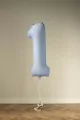 Balon foliowy cyfra 1 86cm mglisty niebieski - tantis.pl