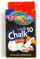 Kreda colorino kids biała bezpyłowa 10 sztuk - tantis.pl
