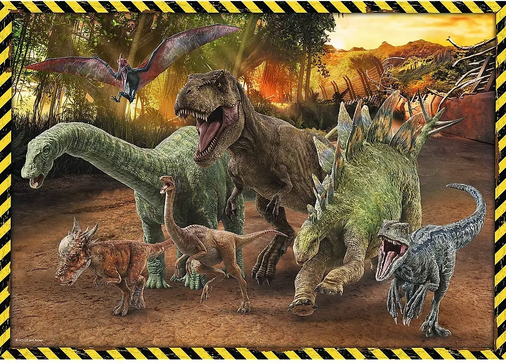Puzzle 200 Dinozaury z Parku Jurajskiego 13287 - tantis.pl