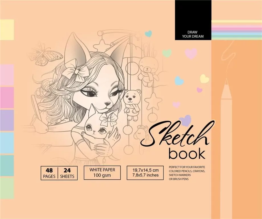 Sketchbook. Szkicownik 48 kartek. 197 x 145 mm - tantis.pl