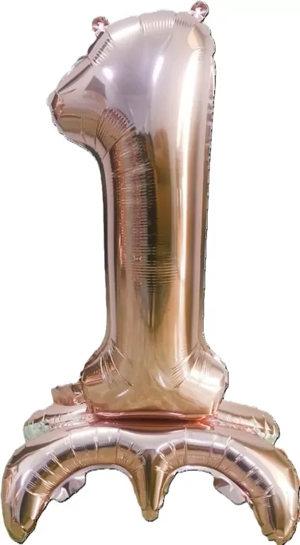 Balon foliowy stojący 1 rose gold 81cm - tantis.pl