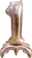 Balon foliowy stojący 1 rose gold 81cm - tantis.pl
