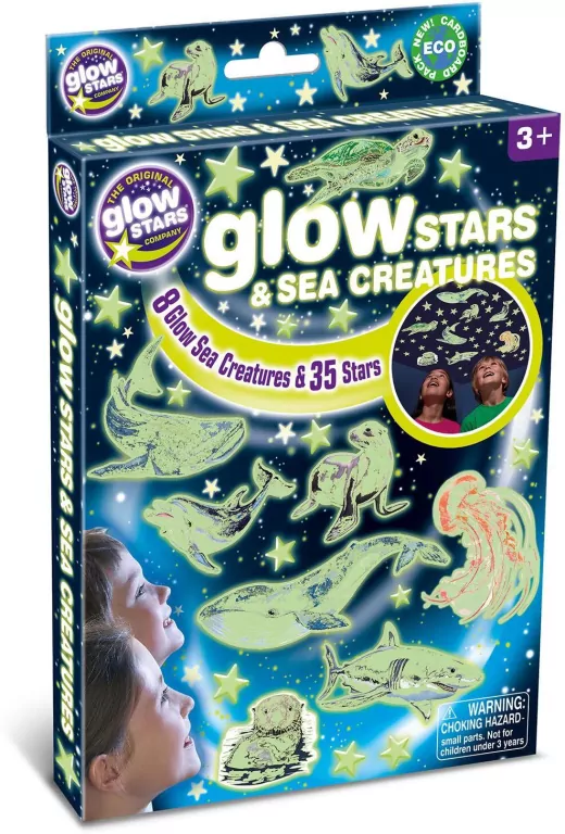 Naklejki na ścianę. Świecące gwiazdy i morskie stworzenia - tantis.pl