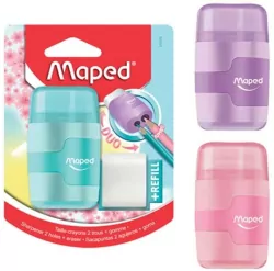 Temperówka z gumką. Connect pastel. 2 otwory