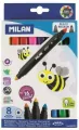 Flamastry Bicolor 8szt-16 kolorów MILAN - tantis.pl