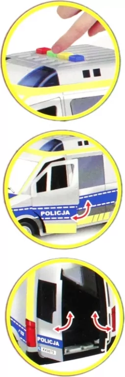 Auto Policja Radiowóz światło/dźwięk - tantis.pl