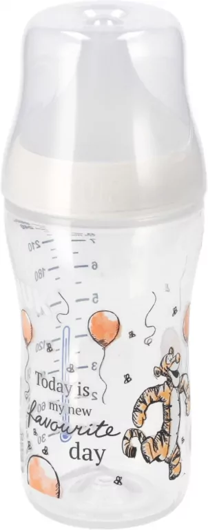 NUK. Butelka z silikonowym smoczkiem. 260 ml. Tygrys - tantis.pl