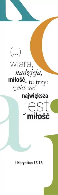 Zakładka duża. Wiara, nadzieja, miłość - tantis.pl