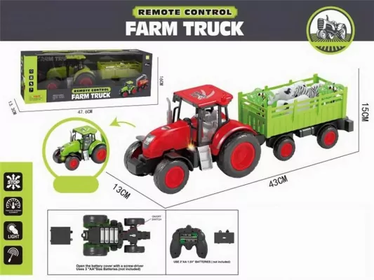 Traktor z przyczepą R/C światło