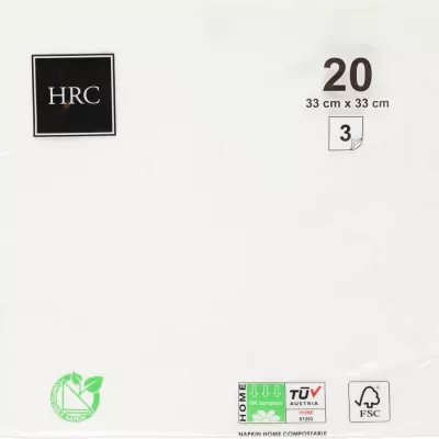 Serwetki papierowe białe 330x330