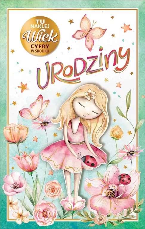 Kartka okolicznościowa Urodziny (wymienne cyfry) - tantis.pl