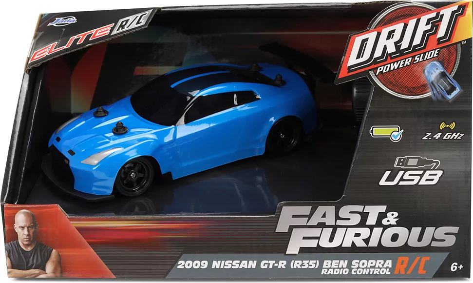 Jada RC F&F Drift Nissan GTR 2009 1:24 - tantis.pl