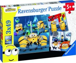 Ravensburger. Puzzle 3x49. Minionki 2