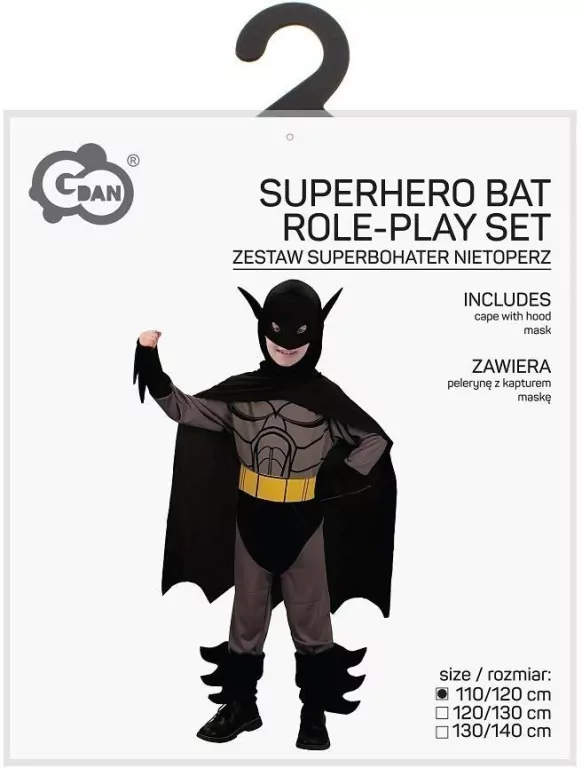Strój dla dzieci Superbohater Nietoperz 110/120cm - tantis.pl
