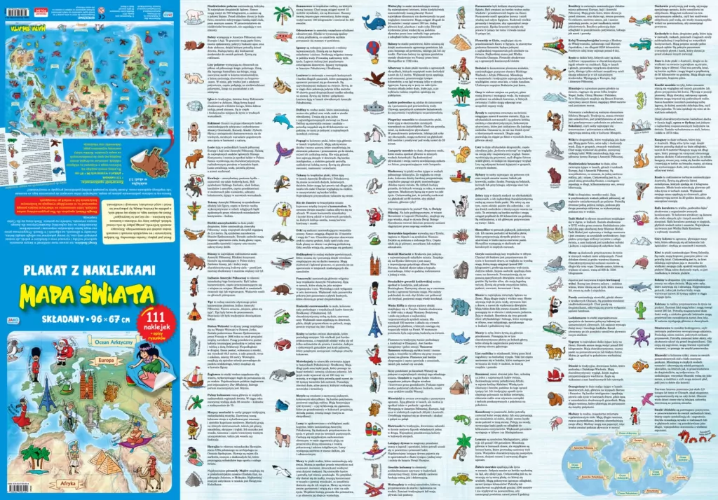 Mapa świata. Plakat z naklejkami - tantis.pl