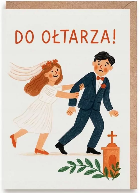 Kartka ślubna Gołębie, eko koperta - tantis.pl