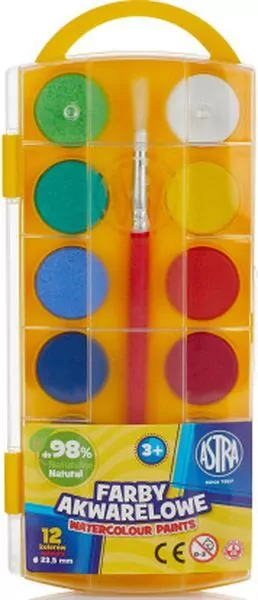 Farby akwarelowe. 12 kolorów - tantis.pl