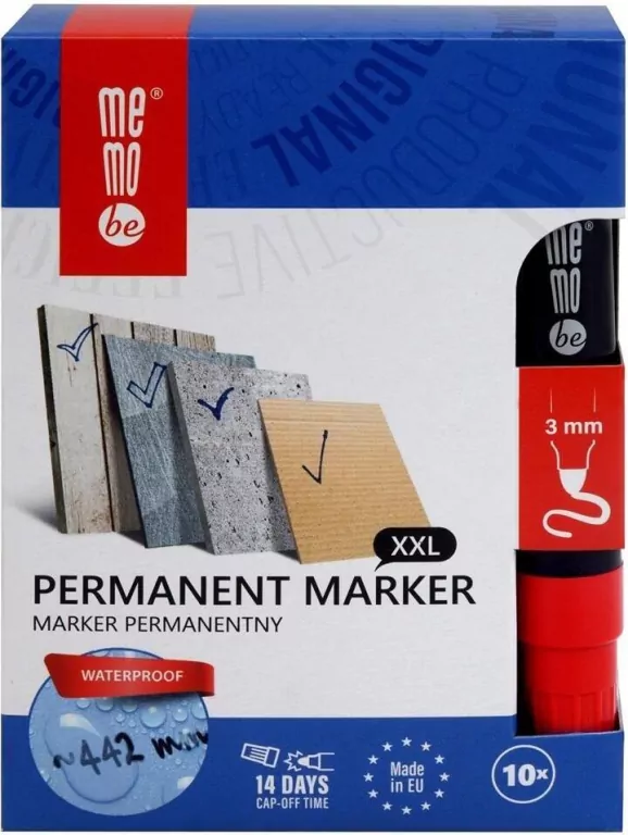 Marker permanentny. Czerwony 3mm - tantis.pl