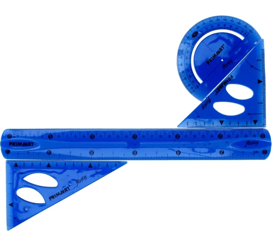 Zestaw geometryczny elastyczny 30cm 4 elementy Starpak mix cena za 1 szt - tantis.pl