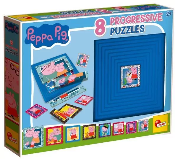 Lisciani. Świnka Peppa. Puzzle progresywne - tantis.pl