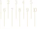 Drewniane numery na stół 25cm, 10 sztuk - tantis.pl